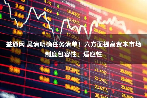益通网 吴清明确任务清单！六方面提高资本市场制度包容性、适应性
